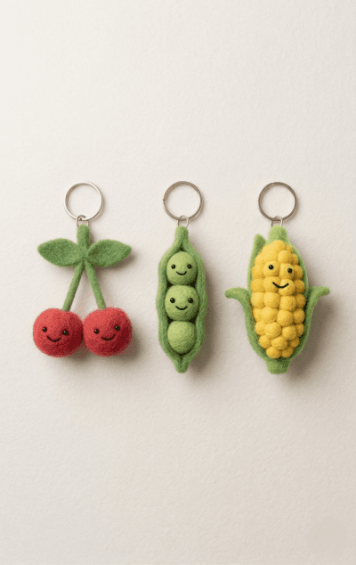 Tiny Root & Fruit KEYCHINS