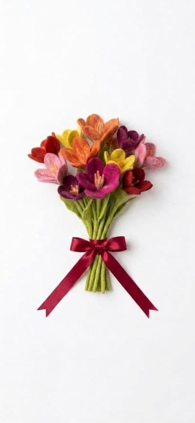 Handmade Wool Felt Spring felt Bouquet