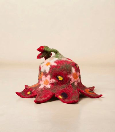 Floral Wool Felt Fairy Hat